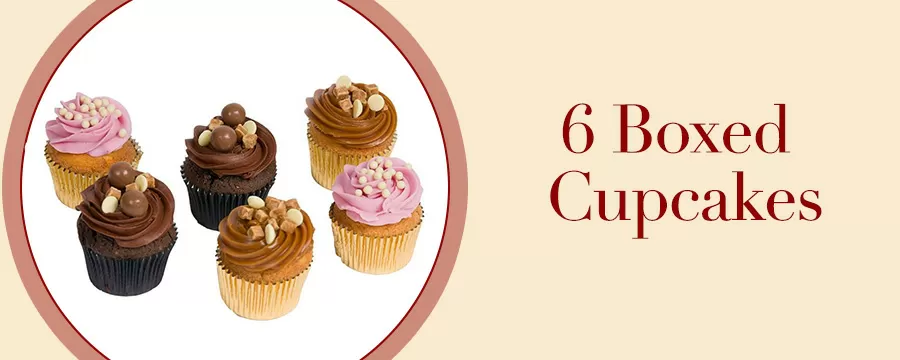 6 Cupcakes Boxed