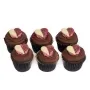 Belgian Chocolate Sweet Heart Cupcakes - Box of 6