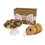 Sugar Doughnuts and 12 Dipped Swirled Strawberries