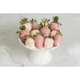 12 Pink and White Swirled Strawberries