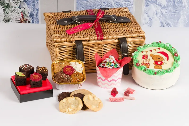 Christmas Wicker Wonderland Gift Basket
