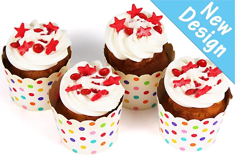 Smarties and Birthday Stars Little Cupcakes