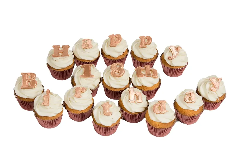 Contemporary Style Happy Birthday Cupcakes