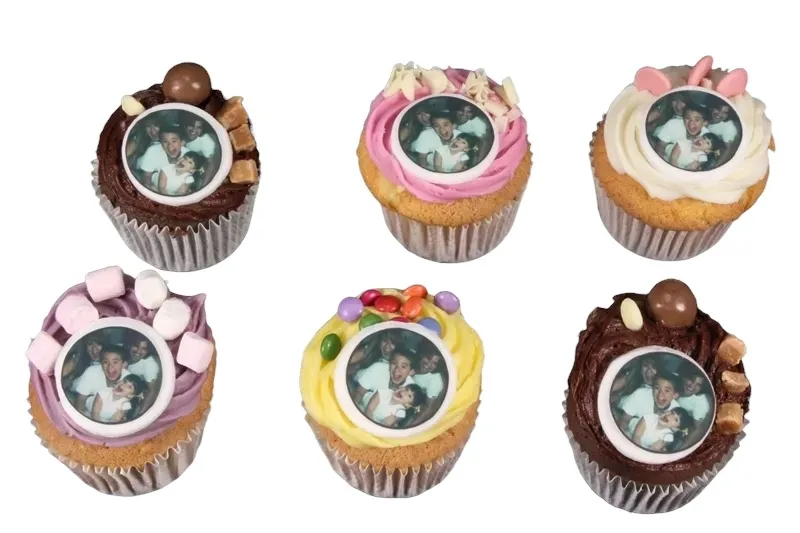 Photo or Logo Party Mix Cupcakes All Personalised