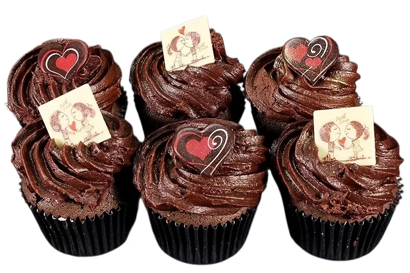Love You Cupcakes - Chocolate Box of 6