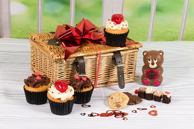 With Love Wicker Basket