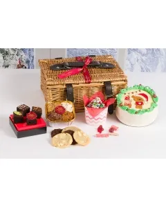 Christmas Wicker Wonderland Gift Basket