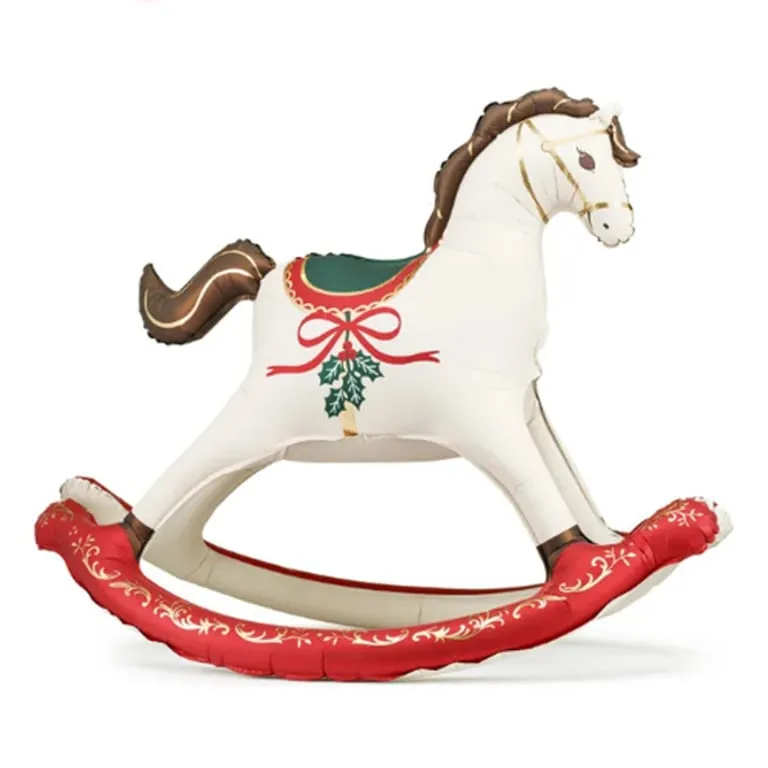 Christmas Rocking Horse Air Filled Balloon
