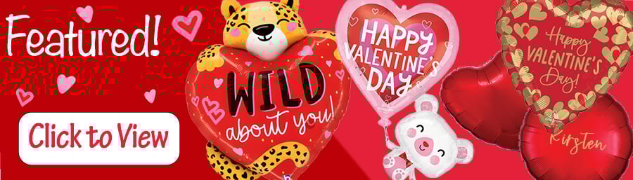 Valentines Balloons Banner